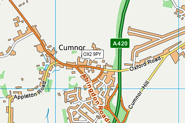 OX2 9PY map - OS VectorMap District (Ordnance Survey)