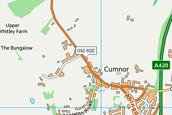 OX2 9QD map - OS VectorMap District (Ordnance Survey)