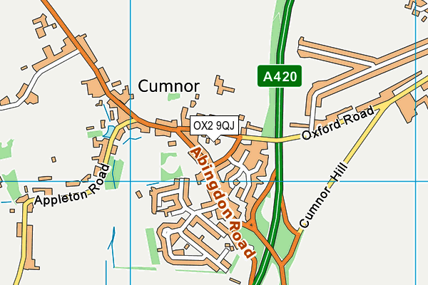 OX2 9QJ map - OS VectorMap District (Ordnance Survey)