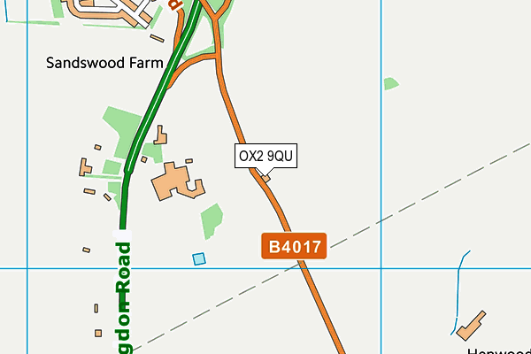 OX2 9QU map - OS VectorMap District (Ordnance Survey)