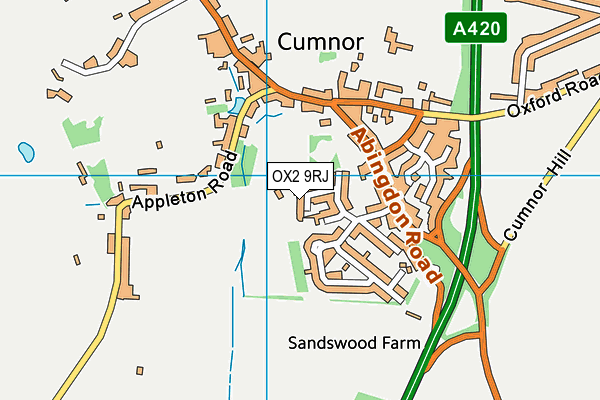 OX2 9RJ map - OS VectorMap District (Ordnance Survey)