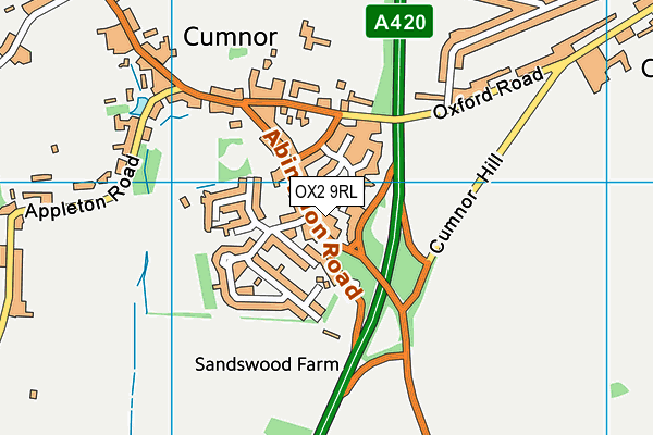 OX2 9RL map - OS VectorMap District (Ordnance Survey)