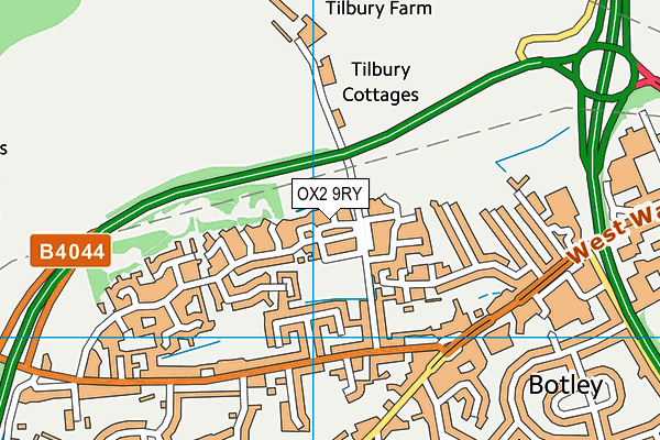 OX2 9RY map - OS VectorMap District (Ordnance Survey)