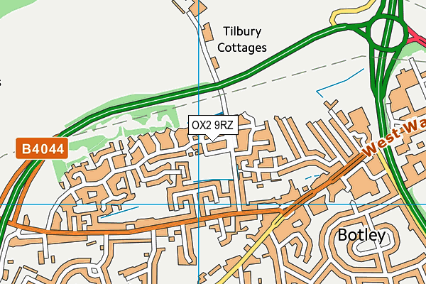 OX2 9RZ map - OS VectorMap District (Ordnance Survey)