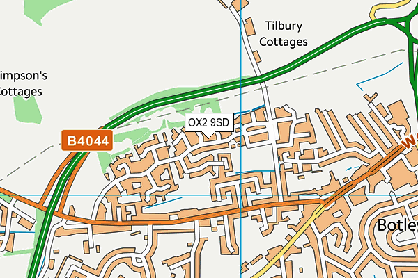 OX2 9SD map - OS VectorMap District (Ordnance Survey)