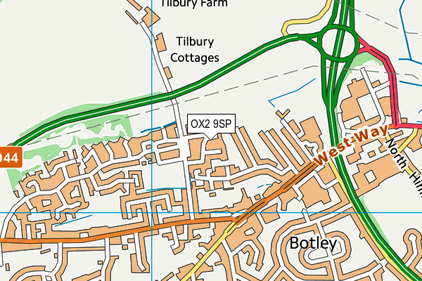 OX2 9SP map - OS VectorMap District (Ordnance Survey)