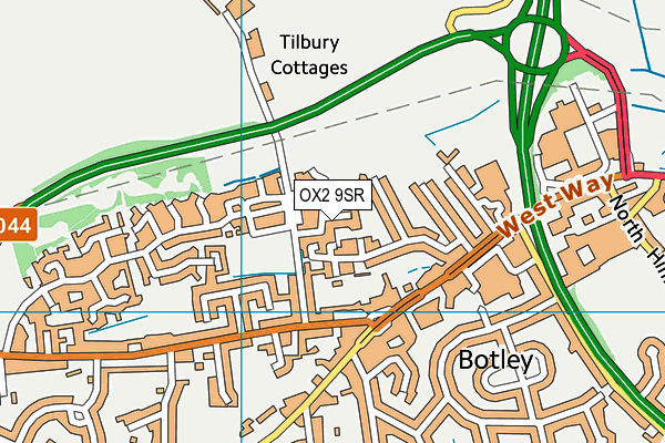 OX2 9SR map - OS VectorMap District (Ordnance Survey)