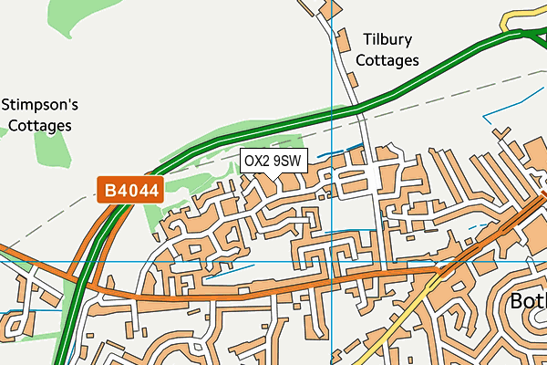 OX2 9SW map - OS VectorMap District (Ordnance Survey)