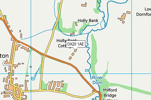 OX20 1AE map - OS VectorMap District (Ordnance Survey)