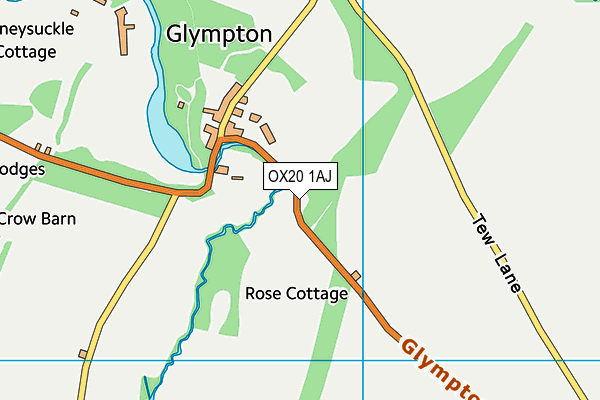 OX20 1AJ map - OS VectorMap District (Ordnance Survey)