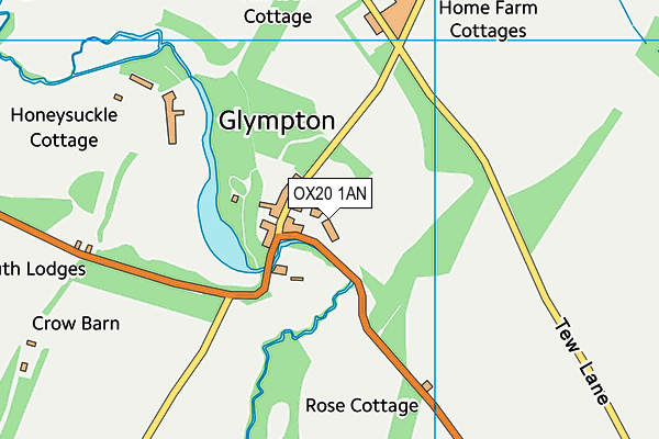 OX20 1AN map - OS VectorMap District (Ordnance Survey)