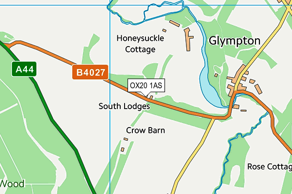 OX20 1AS map - OS VectorMap District (Ordnance Survey)