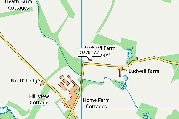 OX20 1AZ map - OS VectorMap District (Ordnance Survey)