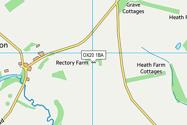 OX20 1BA map - OS VectorMap District (Ordnance Survey)