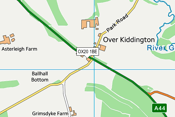 OX20 1BE map - OS VectorMap District (Ordnance Survey)