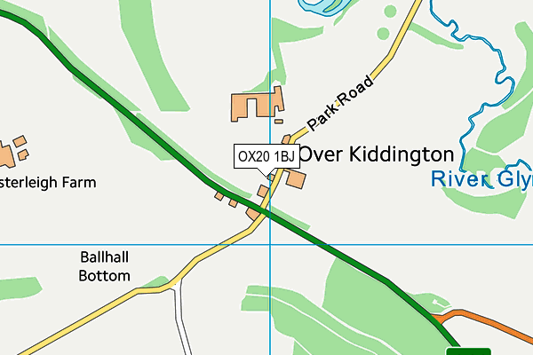 OX20 1BJ map - OS VectorMap District (Ordnance Survey)