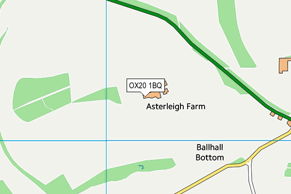 OX20 1BQ map - OS VectorMap District (Ordnance Survey)