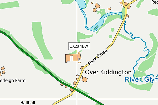 OX20 1BW map - OS VectorMap District (Ordnance Survey)