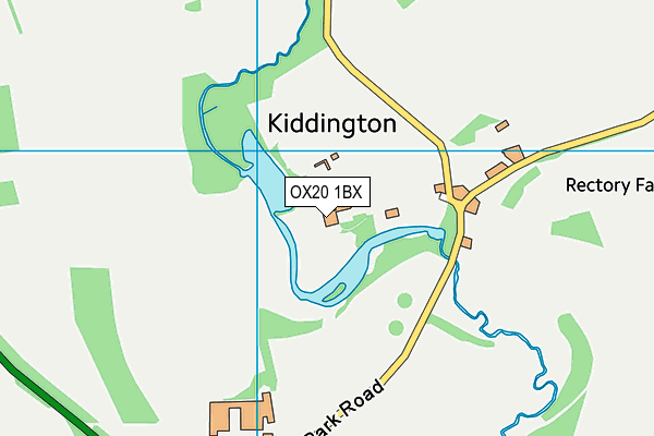 OX20 1BX map - OS VectorMap District (Ordnance Survey)