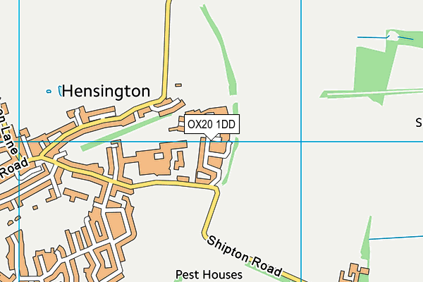 OX20 1DD map - OS VectorMap District (Ordnance Survey)