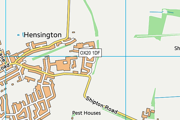 OX20 1DF map - OS VectorMap District (Ordnance Survey)