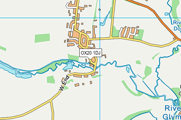 OX20 1DJ map - OS VectorMap District (Ordnance Survey)