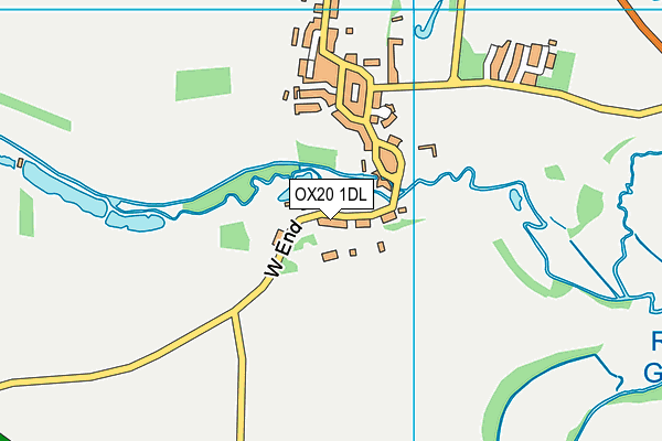 OX20 1DL map - OS VectorMap District (Ordnance Survey)