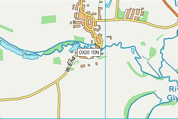 OX20 1DN map - OS VectorMap District (Ordnance Survey)
