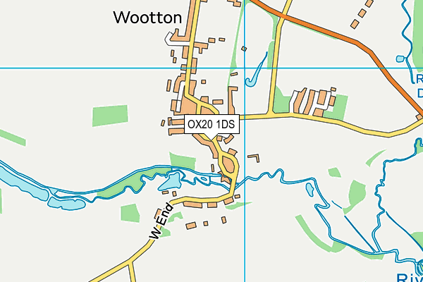 OX20 1DS map - OS VectorMap District (Ordnance Survey)