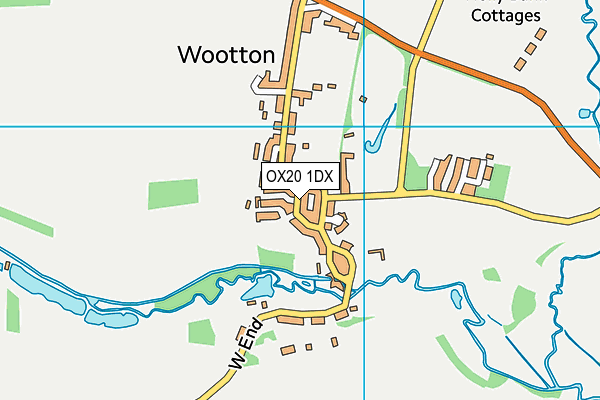 OX20 1DX map - OS VectorMap District (Ordnance Survey)