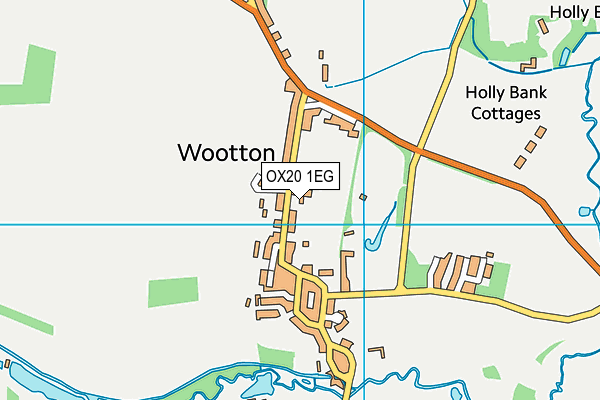 Wootton War Memorial Playing Field map (OX20 1EG) - OS VectorMap District (Ordnance Survey)