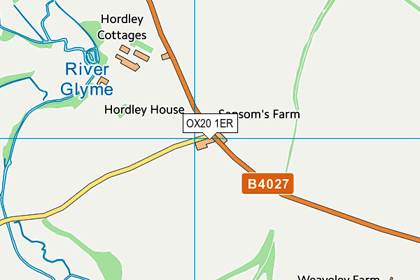 OX20 1ER map - OS VectorMap District (Ordnance Survey)