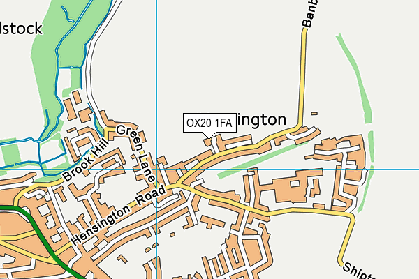 OX20 1FA map - OS VectorMap District (Ordnance Survey)