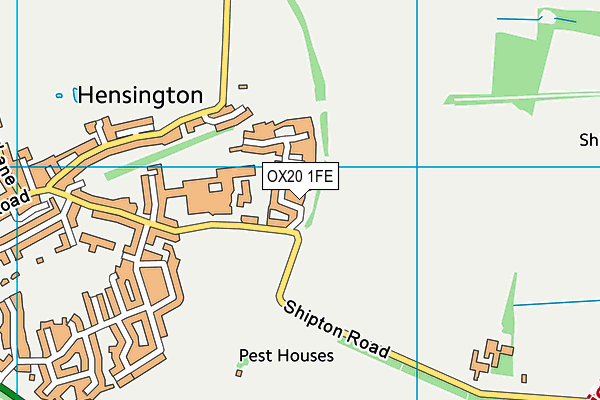 OX20 1FE map - OS VectorMap District (Ordnance Survey)