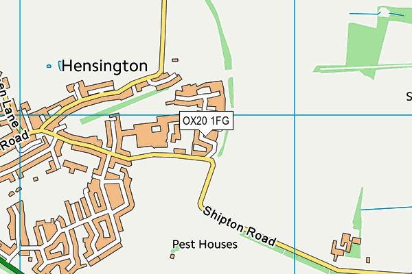 OX20 1FG map - OS VectorMap District (Ordnance Survey)