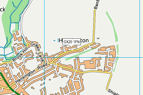 OX20 1FN map - OS VectorMap District (Ordnance Survey)