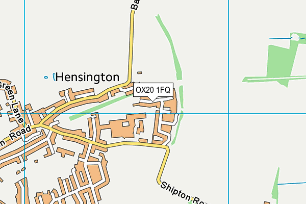 OX20 1FQ map - OS VectorMap District (Ordnance Survey)