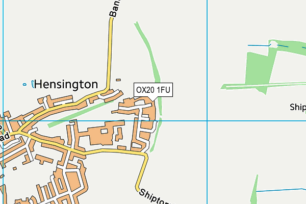 OX20 1FU map - OS VectorMap District (Ordnance Survey)