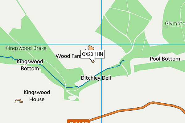 OX20 1HN map - OS VectorMap District (Ordnance Survey)