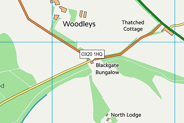 OX20 1HQ map - OS VectorMap District (Ordnance Survey)