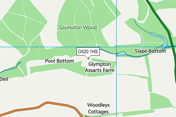 OX20 1HS map - OS VectorMap District (Ordnance Survey)