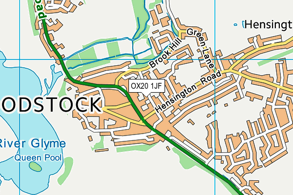 OX20 1JF map - OS VectorMap District (Ordnance Survey)