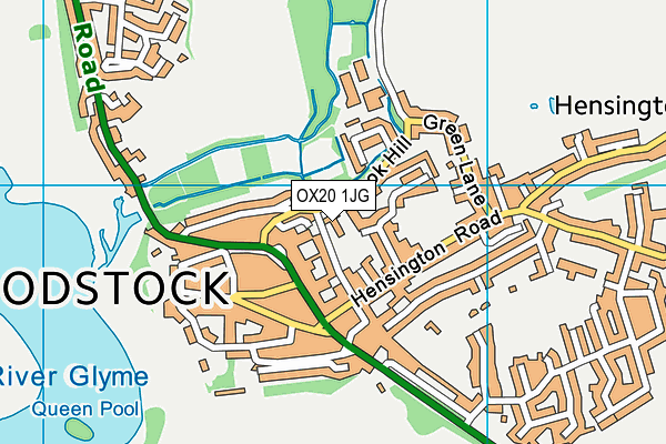 OX20 1JG map - OS VectorMap District (Ordnance Survey)