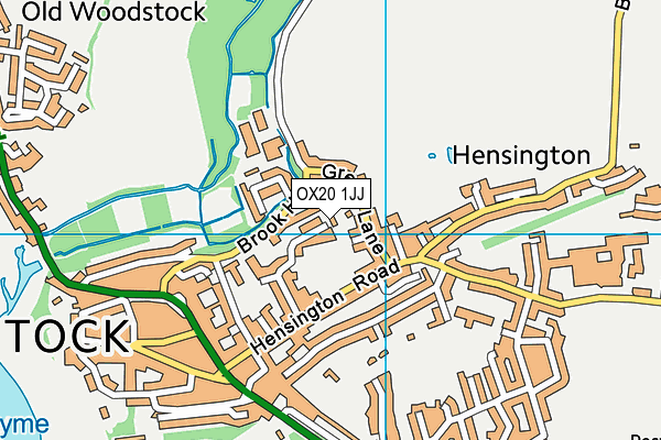 OX20 1JJ map - OS VectorMap District (Ordnance Survey)