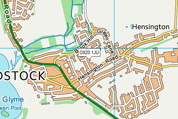 OX20 1JU map - OS VectorMap District (Ordnance Survey)