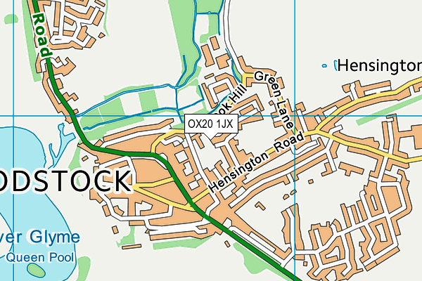 OX20 1JX map - OS VectorMap District (Ordnance Survey)