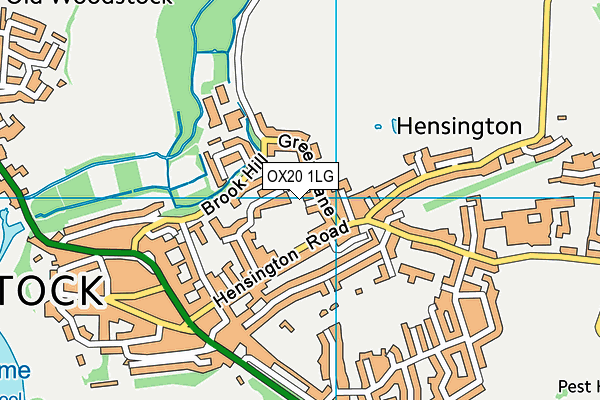 OX20 1LG map - OS VectorMap District (Ordnance Survey)