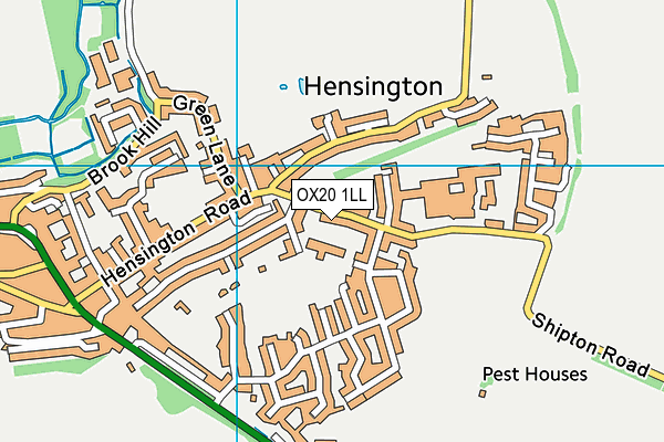 OX20 1LL map - OS VectorMap District (Ordnance Survey)