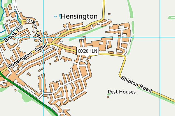 OX20 1LN map - OS VectorMap District (Ordnance Survey)