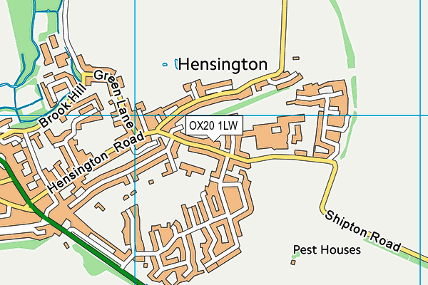 Woodstock Open Air Pool map (OX20 1LW) - OS VectorMap District (Ordnance Survey)